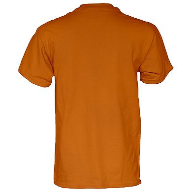 Men's Blue 84 Texas Orange Texas Longhorns vs. Alabama Crimson Tide 2023 Football Score T-Shirt