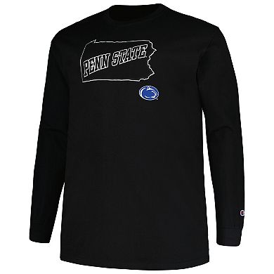Men's Profile Black Penn State Nittany Lions Big & Tall Pop Long Sleeve T-Shirt