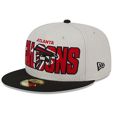 Men's New Era Stone/Black Atlanta Falcons 2023 NFL Draft On Stage 59FIFTY Fitted Hat