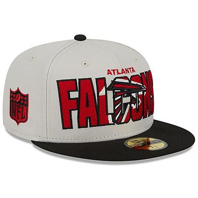 Men's New Era Stone/Black Atlanta Falcons 2023 NFL Draft On Stage 59FIFTY Fitted Hat