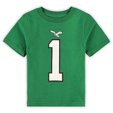 Toddler Nike Jalen Hurts Kelly Green Philadelphia Eagles Player Name & Number T-Shirt