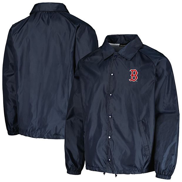 Men's Dunbrooke Navy Boston Red Sox Coach's Raglan Full-Snap