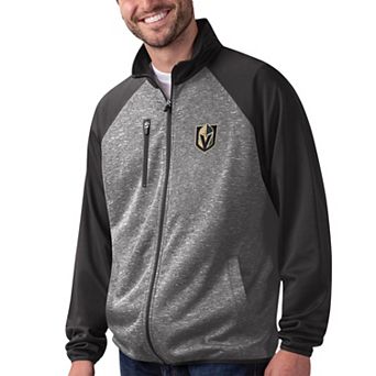 Men's G-III Sports by Carl Banks Black Vegas Golden Knights Runners Raglan Full-Zip Track Jacket