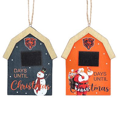 Chicago Bears 2-Pack Countdown Ornament Set