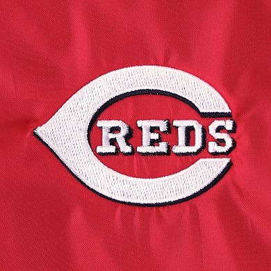 Men's Dunbrooke Red Cincinnati Reds Coach's Raglan Full-Snap Windbreaker Jacket