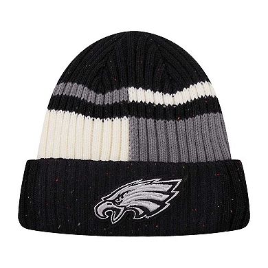 Men's Pro Standard Black/White Philadelphia Eagles Speckled Cuffed Knit Hat