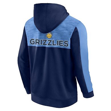 Men's Fanatics Branded Navy Memphis Grizzlies Rainbow Shot Full-Zip Hoodie