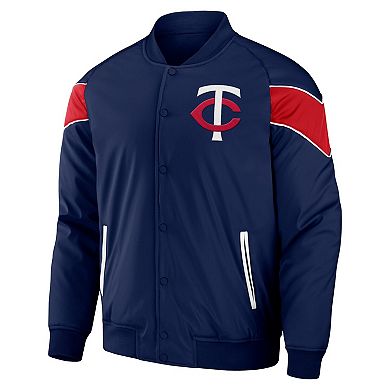 Men's Darius Rucker Collection by Fanatics Navy Minnesota Twins Baseball Raglan Full-Snap Jacket