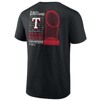 Men's Fanatics Branded Black Texas Rangers 2023 World Series Champions ...