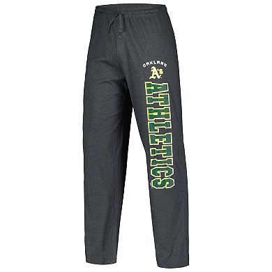 Men's Concepts Sport Charcoal/Green Oakland Athletics Meter T-Shirt & Pants Sleep Set
