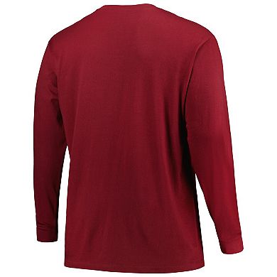 Men's Profile Maroon Mississippi State Bulldogs Big & Tall Two-Hit Long Sleeve T-Shirt