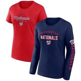 Women's Fanatics Branded Navy/Red Washington Nationals T-Shirt Combo Pack