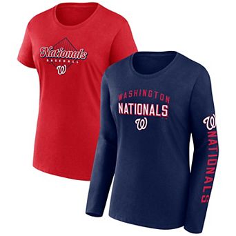 Women's Fanatics Branded Navy/Red Washington Nationals T-Shirt Combo Pack