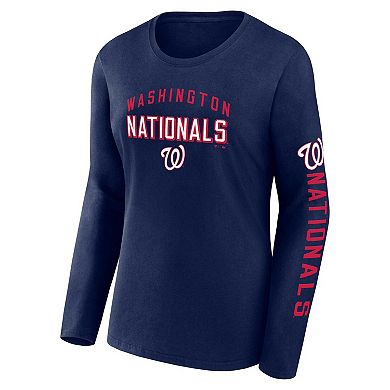 Women's Fanatics Branded Navy/Red Washington Nationals T-Shirt Combo Pack