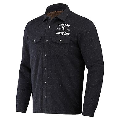 Men's Darius Rucker Collection by Fanatics Black Chicago White Sox Ringstop Full-Snap Shacket