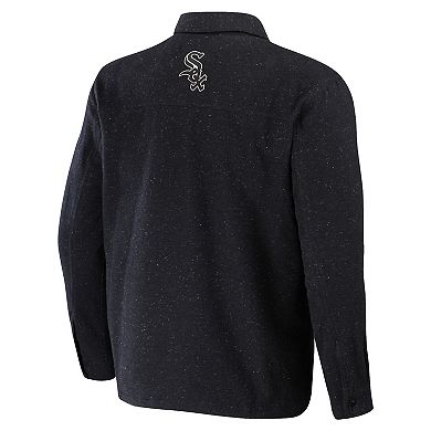Men's Darius Rucker Collection by Fanatics Black Chicago White Sox Ringstop Full-Snap Shacket