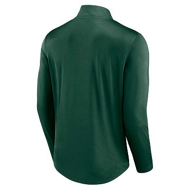 Men's Fanatics Branded Green Oakland Athletics Quarterback Quarter-Zip Top