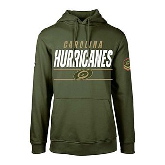 Men's Levelwear Olive Carolina Hurricanes Podium Fleece Pullover Hoodie