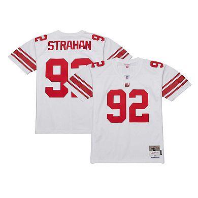 Men's Mitchell & Ness Michael Strahan White New York Giants Legacy Replica Jersey
