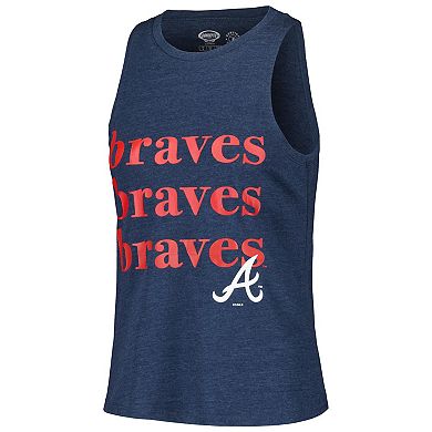 Women's Concepts Sport Charcoal/Navy Atlanta Braves Meter Muscle Tank Top and Pants Sleep Set