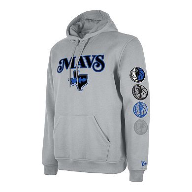 Men's New Era Gray Dallas Mavericks 2023/24 City Edition Pullover Hoodie