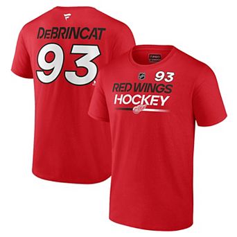 Men's Fanatics Branded Alex DeBrincat Red Detroit Red Wings Authentic Pro Prime Name & Number T-Shirt