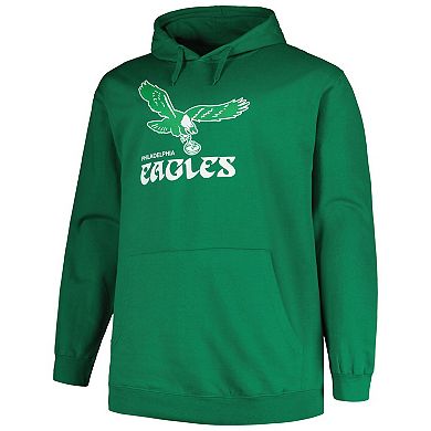 Men's Fanatics Branded Kelly Green Philadelphia Eagles Gridiron Classics Big & Tall Hometown Pullover Hoodie