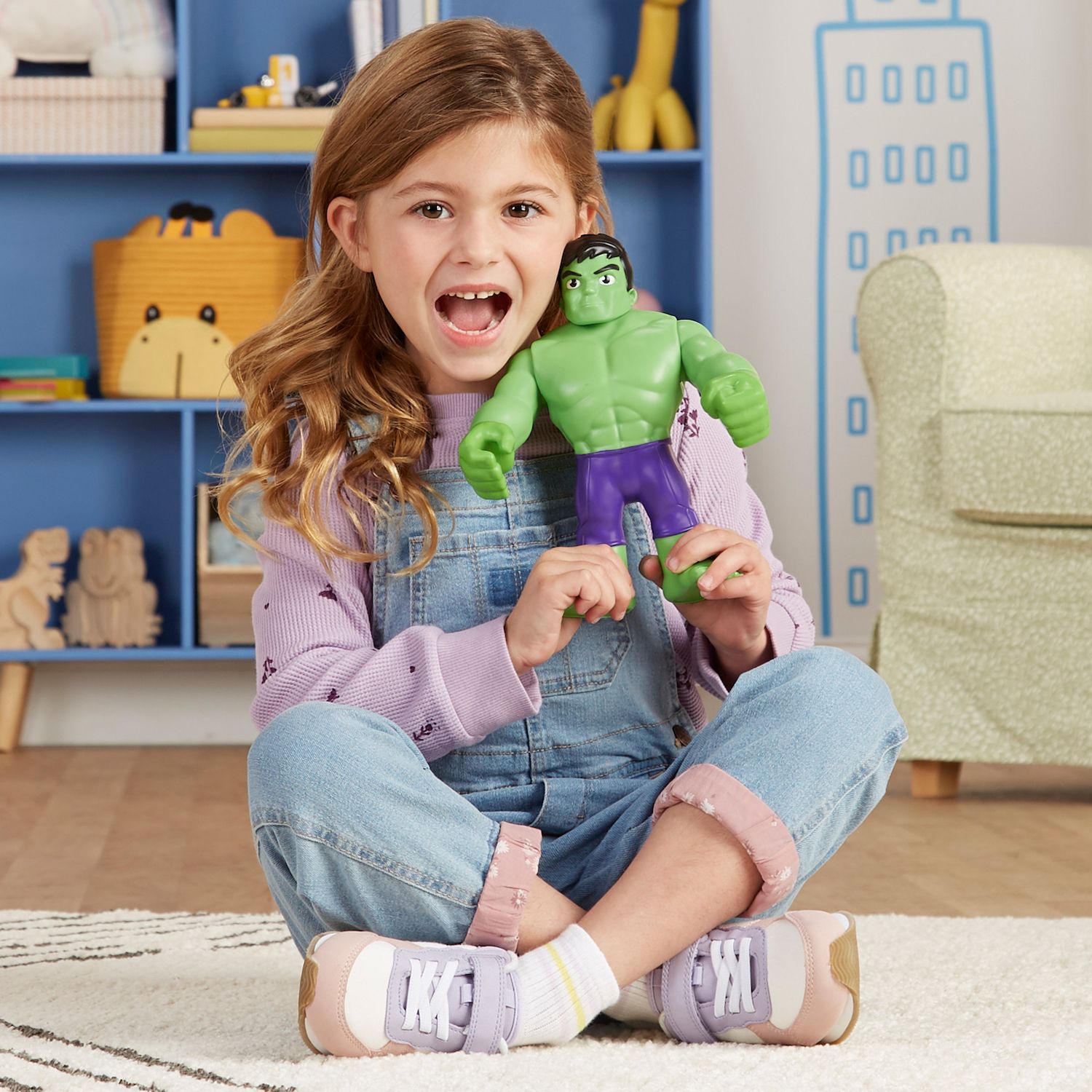 Детская фигурка Marvel Spidey and His Amazing Friends Supersized Hulk Action Figure by Hasbro — фото 5