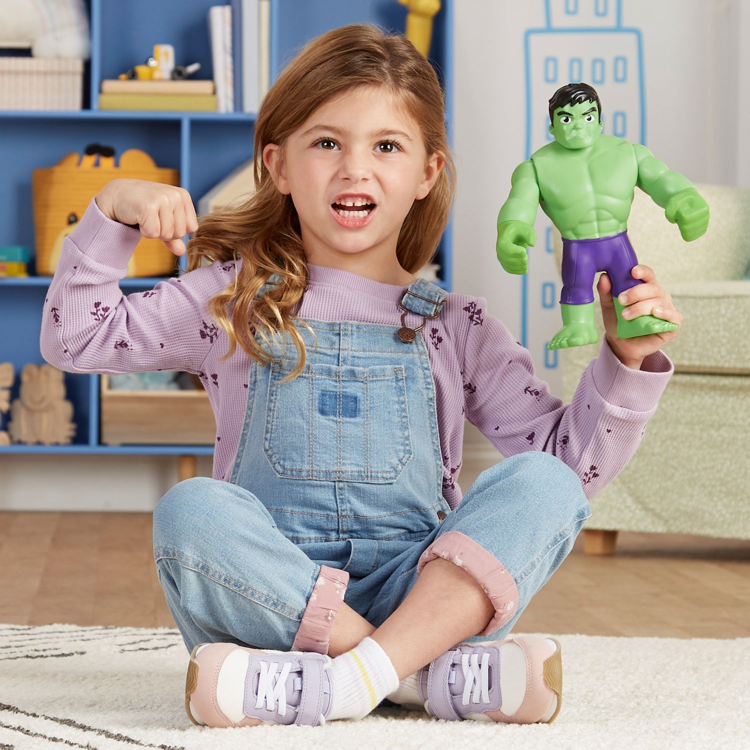 Детская фигурка Marvel Spidey and His Amazing Friends Supersized Hulk Action Figure by Hasbro — фото 6