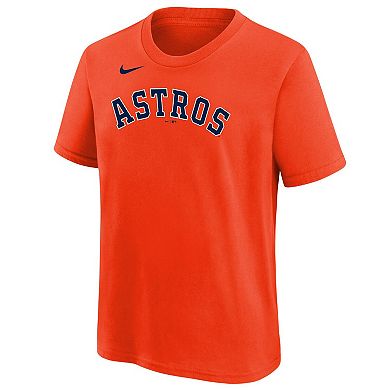 Youth Nike Jeremy Peña Orange Houston Astros Player Name & Number T-Shirt