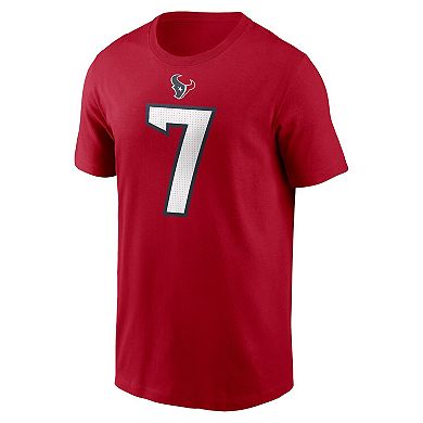 Men's Nike C.J. Stroud Red Houston Texans Player Name & Number T-Shirt