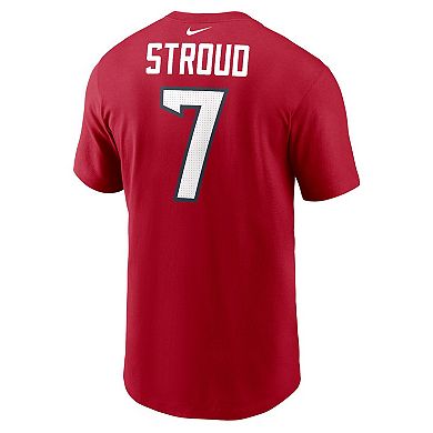 Men's Nike C.J. Stroud Red Houston Texans Player Name & Number T-Shirt