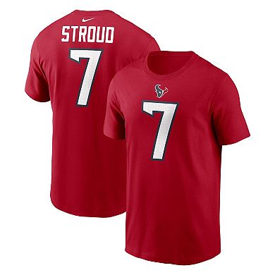 Men's Nike C.J. Stroud Red Houston Texans Player Name & Number T-Shirt