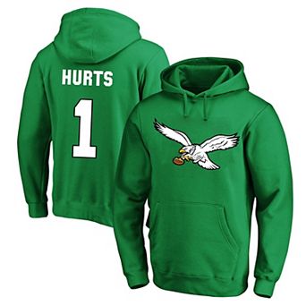 Men's Fanatics Branded Jalen Hurts Kelly Green Philadelphia Eagles Big & Tall Fleece Name & Number Pullover Hoodie