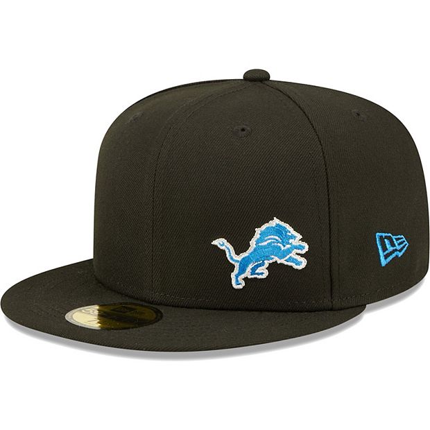 Men s New Era Black Detroit Lions Flawless 59FIFTY Fitted Hat