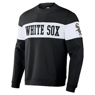Men's Darius Rucker Collection by Fanatics Black Chicago White Sox Stripe Pullover Sweatshirt