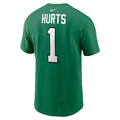 Youth Nike Jalen Hurts Kelly Green Philadelphia Eagles Player Name & Number T-Shirt