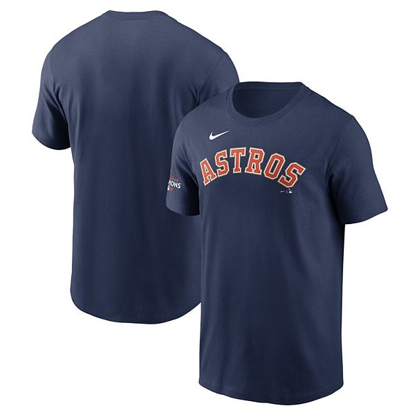 Men's Nike Navy Houston Astros 2023 Gold Collection Wordmark T-Shirt