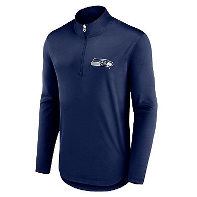 Men's Fanatics Branded College Navy Seattle Seahawks Quarterback Quarter-Zip Top