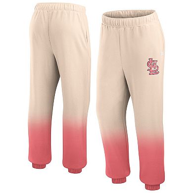 Women's Fanatics Branded Tan/Red St. Louis Cardinals Luxe Ombre Lounge Pants