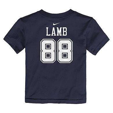 Toddler Nike CeeDee Lamb Navy Dallas Cowboys Player Name & Number T-Shirt
