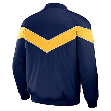 Men's Darius Rucker Collection by Fanatics Navy Milwaukee Brewers Baseball Raglan Full-Snap Jacket
