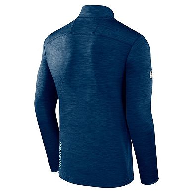 Men's Fanatics Branded Deep Sea Blue Seattle Kraken Authentic Pro Quarter-Zip Pullover Top