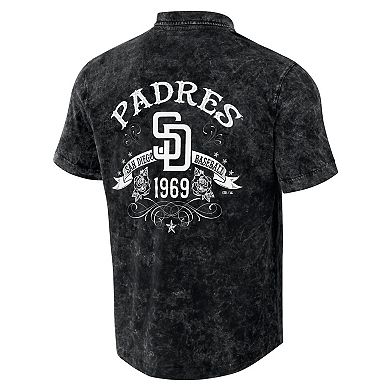 Men's Darius Rucker Collection by Fanatics  Black San Diego Padres Denim Team Color Button-Up Shirt