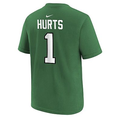 Preschool Nike Jalen Hurts Kelly Green Philadelphia Eagles Player Name & Number T-Shirt