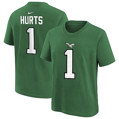Preschool Nike Jalen Hurts Kelly Green Philadelphia Eagles Player Name & Number T-Shirt