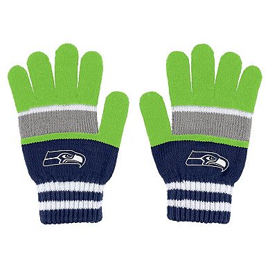 Women's WEAR by Erin Andrews Seattle Seahawks Stripe Glove & Scarf Set