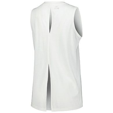 Women's Levelwear White New York Knicks Paisley Peekaboo Tank Top