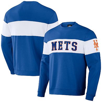 Men's Darius Rucker Collection by Fanatics Royal New York Mets Stripe Pullover Sweatshirt