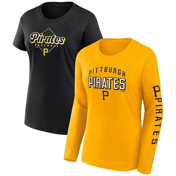 Women's Fanatics Branded Gold/Black Pittsburgh Pirates T-Shirt